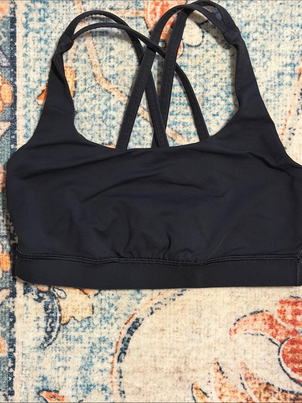 Lululemon Black Strappy Sports Bra -